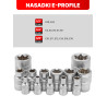 FORCEKRAFT Zestaw narzędzi 222 ELEMENTY stal CrV DUŻY komplet 1/4" 3/8" 1/2"
