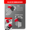 FORCEKRAFT Zestaw narzędzi 222 ELEMENTY stal CrV DUŻY komplet 1/4" 3/8" 1/2"