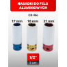 FORCEKRAFT Zestaw narzędzi 222 ELEMENTY stal CrV DUŻY komplet 1/4" 3/8" 1/2"