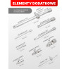 FORCEKRAFT Zestaw narzędzi 222 ELEMENTY stal CrV DUŻY komplet 1/4" 3/8" 1/2"