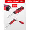 FORCEKRAFT Zestaw narzędzi 222 ELEMENTY stal CrV DUŻY komplet 1/4" 3/8" 1/2"
