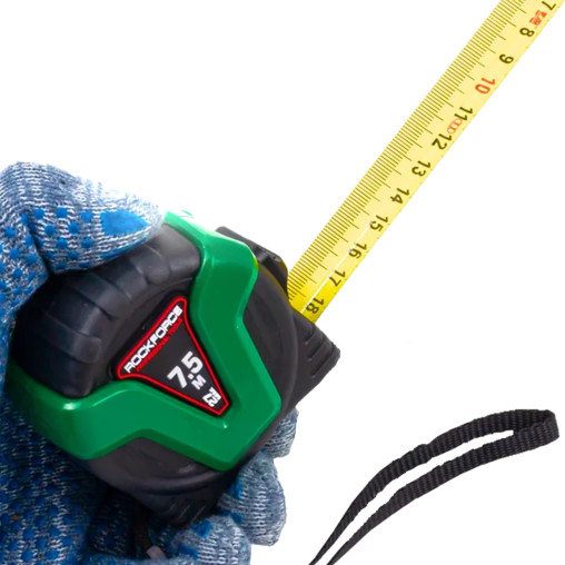 ROCKFORCE Taśma MIERNICZA zwijana METRÓWKA 7.5m x 27mm SZEROKA