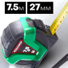 ROCKFORCE Taśma MIERNICZA zwijana METRÓWKA 7.5m x 27mm SZEROKA