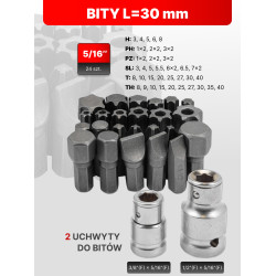 FORCEKRAFT Zestaw narzędzi 222 ELEMENTY stal CrV DUŻY komplet 1/4" 3/8" 1/2"