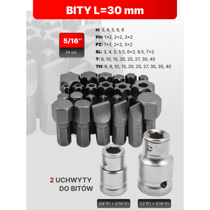 FORCEKRAFT Zestaw narzędzi 222 ELEMENTY stal CrV DUŻY komplet 1/4" 3/8" 1/2"
