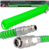ROCKFORCE Wąż SPIRALNY z SZYBKOZŁĄCZKAMI 8mm x 15m