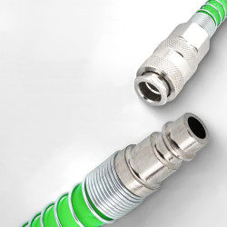 ROCKFORCE Wąż SPIRALNY z SZYBKOZŁĄCZKAMI 8mm x 15m