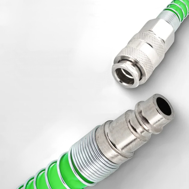 ROCKFORCE Wąż SPIRALNY z SZYBKOZŁĄCZKAMI 8mm x 15m