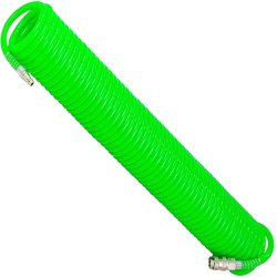 ROCKFORCE Wąż SPIRALNY z SZYBKOZŁĄCZKAMI 8mm x 15m