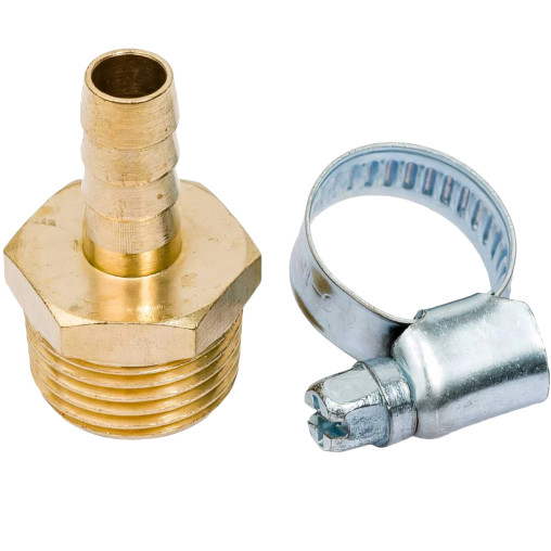 ROCKFORCE Króciec PNEUMATYCZNY gwint ZEWN 1/2" JODEŁKA 8mm 2 SZT + opaski