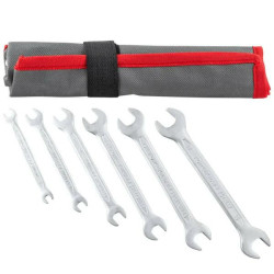 Zestaw 6 kluczy płaskich klucze płaskie 6-17mm CR-V pokrowiec FK-5062P