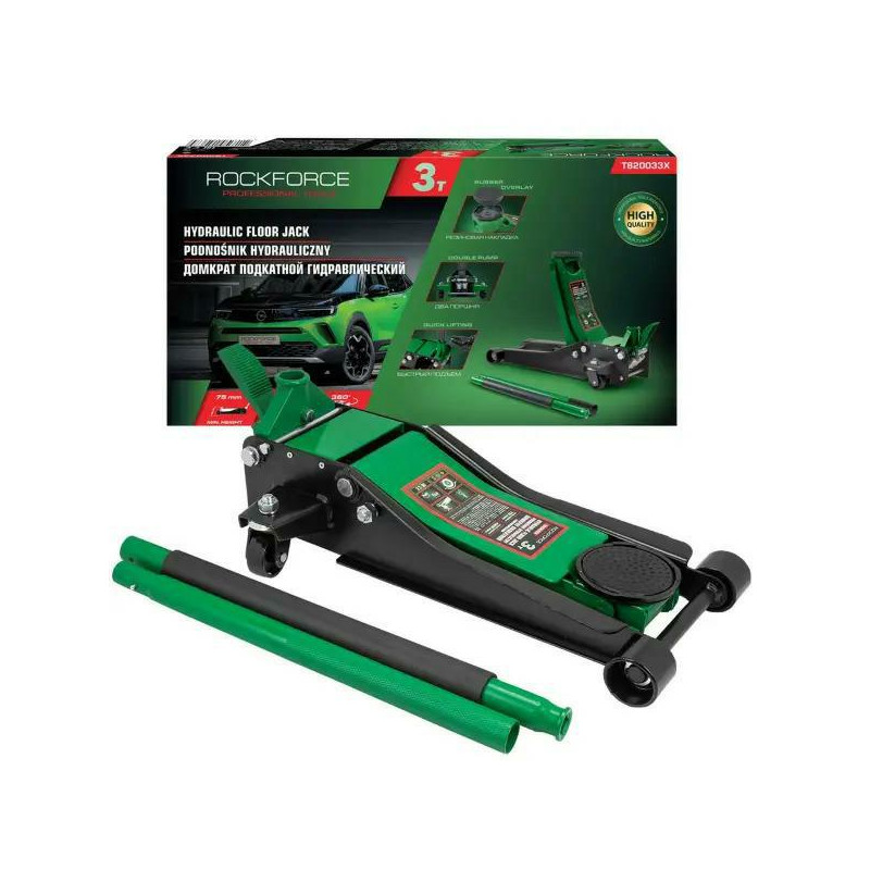 Podnośnik hydrauliczny 3T niskoprofilowy punktowy Żaba 75-465 mm z pedałem