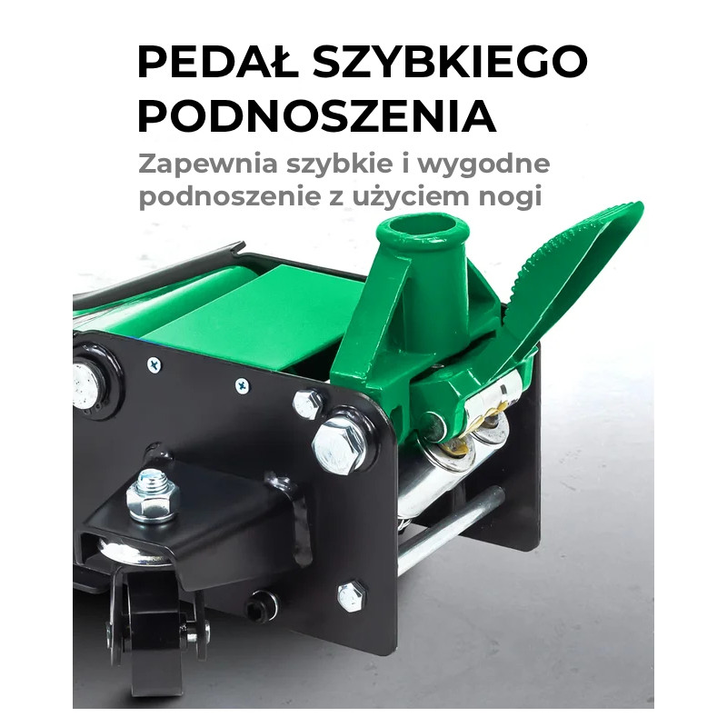 Podnośnik hydrauliczny 3T niskoprofilowy punktowy Żaba 75-465 mm z pedałem