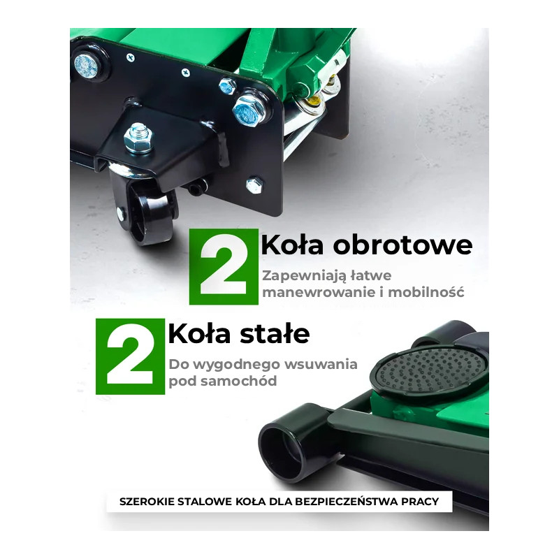 Podnośnik hydrauliczny 3T niskoprofilowy punktowy Żaba 75-465 mm z pedałem
