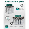 Zestaw narzędzi 1/4" 66el. 6-kąt 4-14 mm Grzechotka nasadki bity Rockforce
