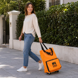 Torba na zakupy zakupowa składana kółkach z rączkami kieszenią do 15 kg max