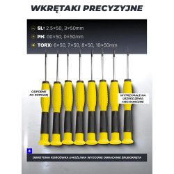 Zestaw Śrubokrętów Wkrętaków Bitów 100 elementów w Stojaku WMC