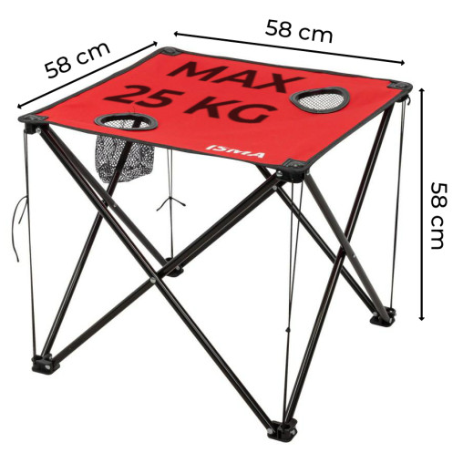 Stolik kempingowy składany 58x58 cm do 25 kg biwakowy ogrodowy mobilny