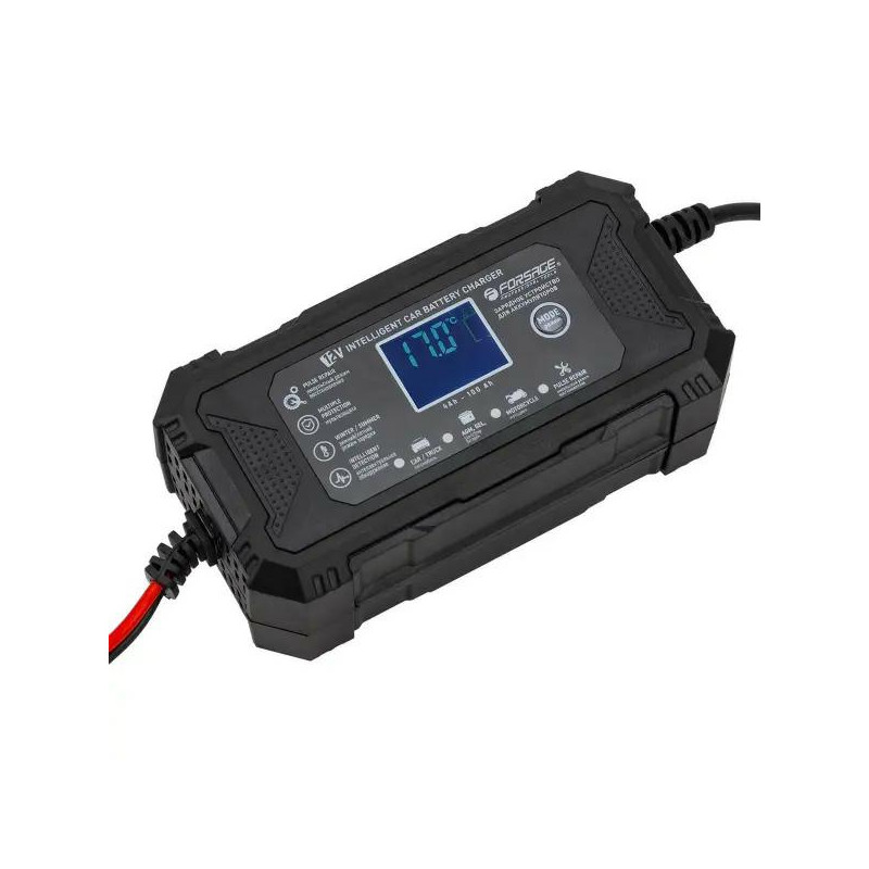 Prostownik samochodowy automatyczny Ładowarka akumulatora 12V 6A LCD