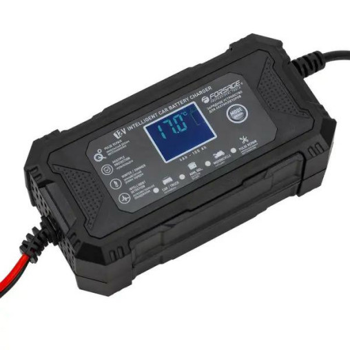 Prostownik samochodowy automatyczny Ładowarka akumulatora 12V 6A LCD