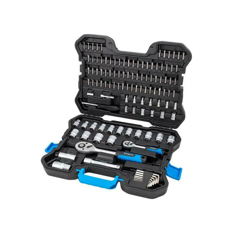 Zestaw narzędzi kluczy nasadowych 115el. 1/4" 1/2" 6-kątnych stal Cr-V