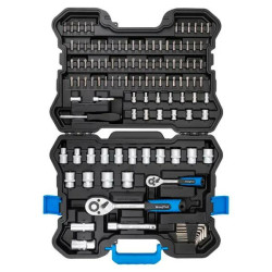 Zestaw narzędzi kluczy nasadowych 115el. 1/4" 1/2" 6-kątnych stal Cr-V