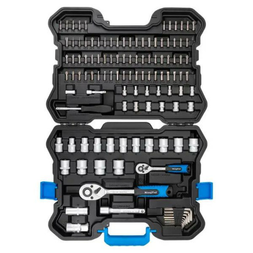 Zestaw narzędzi kluczy nasadowych 115el. 1/4" 1/2" 6-kątnych stal Cr-V