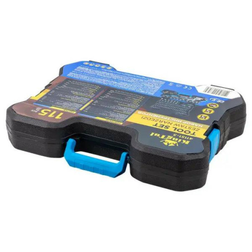 Zestaw narzędzi kluczy nasadowych 115el. 1/4" 1/2" 6-kątnych stal Cr-V
