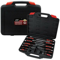 Zestaw 12 wkrętaków śrubokrętów do pobijania magnetyczne końcówki JBC Tools