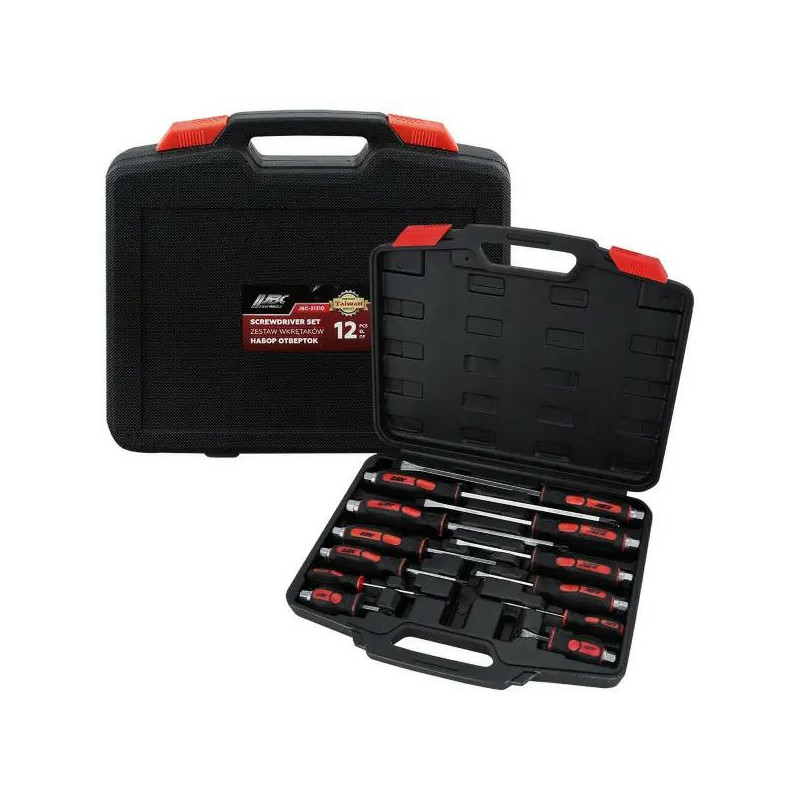 Zestaw 12 wkrętaków śrubokrętów do pobijania magnetyczne końcówki JBC Tools