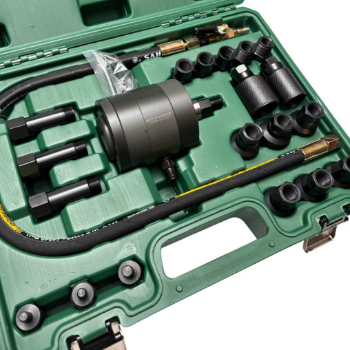 Ściągacz pneumatyczny do wtryskiwaczy 21 el. z adapterami Rockforce