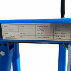 Prasa mobilna 75T do sworzni hydrauliczno-pneumatyczna pompa nożna Forsage