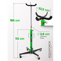 Podnośnik do skrzyń biegów 0.6T Hydrauliczny 112-188 cm z pedałem Rockforce