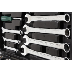 Zestaw narzędzi 1/4 1/2" 6-kąt. 82+6 el. nasadki klucze Premium Rockforce