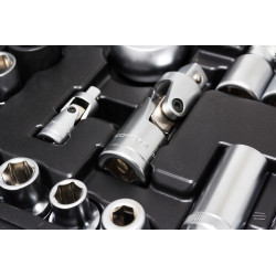 Zestaw narzędzi 1/4 1/2" 6-kąt. 82+6 el. nasadki klucze Premium Rockforce