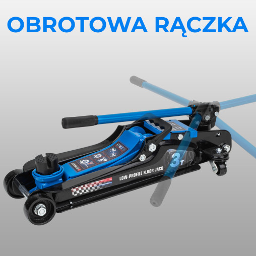 Podnośnik Samochodowy Niskoprofilowy 85-380mm 3T Hydrauliczny Żaba Punktowy