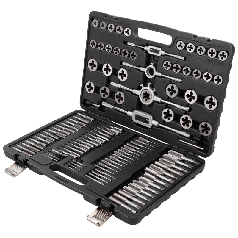 Zestaw gwintowników narzynek M2-M18 110 el HSS Forsage