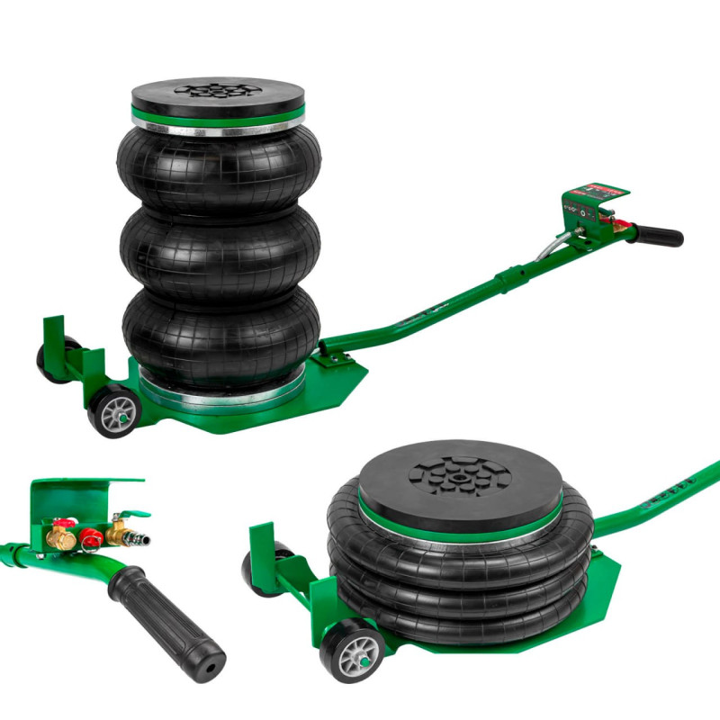 Podnośnik pneumatyczny poduszkowy bałwanek 5T min 144mm max 440mm + GUMA