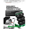 Podnośnik pneumatyczny poduszkowy bałwanek 5T min 144mm max 440mm + GUMA