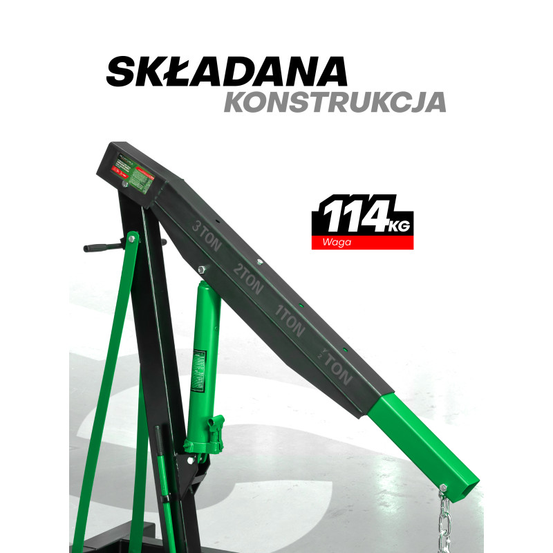 Żuraw warsztatowy Rockforce 3T Składany Podnośnik Silnika