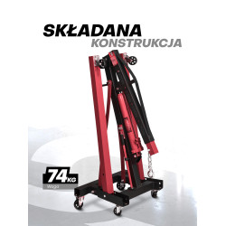 Żuraw warsztatowy hydrauliczny 2T składany podnosi do 206 cm Forcekraft