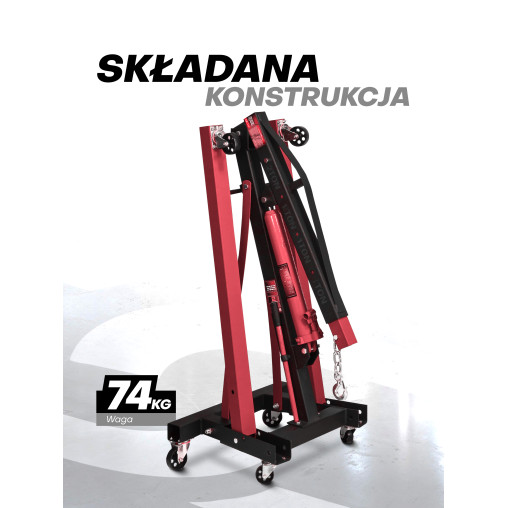 Żuraw warsztatowy hydrauliczny 2T składany podnosi do 206 cm Forcekraft
