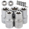 Zestaw 5 nasadek 1/2" profil E-Torx E12 E14 E16 E18 E20) na listwie Forsage