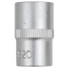 Zestaw 5 nasadek 1/2" profil E-Torx E12 E14 E16 E18 E20) na listwie Forsage