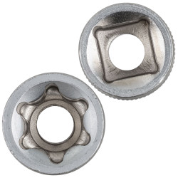 Zestaw 5 nasadek 1/2" profil E-Torx E12 E14 E16 E18 E20) na listwie Forsage