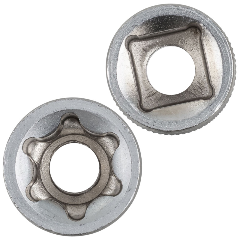Zestaw 5 nasadek 1/2" profil E-Torx E12 E14 E16 E18 E20) na listwie Forsage