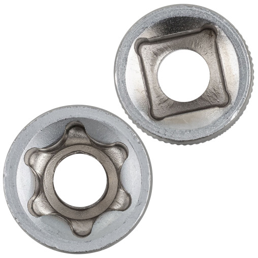 Zestaw 5 nasadek 1/2" profil E-Torx E12 E14 E16 E18 E20) na listwie Forsage