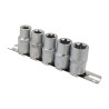 Zestaw 5 nasadek 1/2" profil E-Torx E12 E14 E16 E18 E20) na listwie Forsage