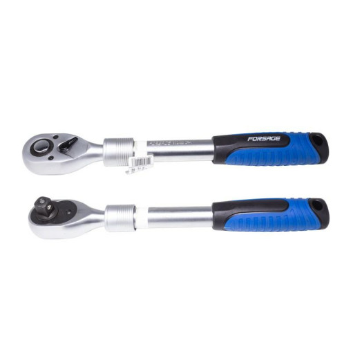 Grzechotka teleskopowa 1/2" 300-440 mm 72 zęby z rękojeścią gumową Forsage