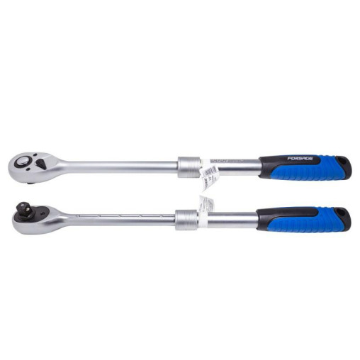 Grzechotka teleskopowa 1/2" 300-440 mm 72 zęby z rękojeścią gumową Forsage